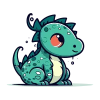 Cute cartoon dinosaur isolated on a white background. Vector illustration.