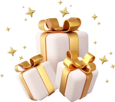 3d white gift boxes