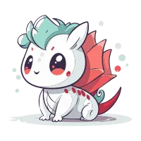 Cute cartoon dragon isolated on a white background. Vector illustration.