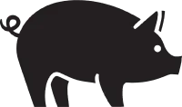 Stylish Swine A Pig Vector Logo Design Icon