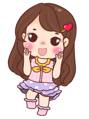 Cute sticker picture emoji cartoon cute girl PNG, girl, expression, cute PNG, illustration ,many rea