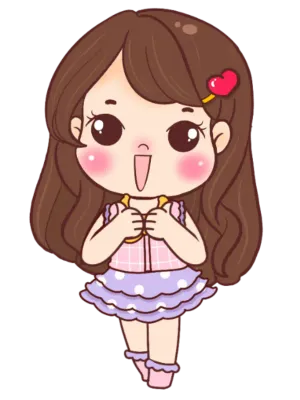 Cute sticker picture emoji cartoon cute girl PNG, girl, expression, cute PNG, illustration ,many rea