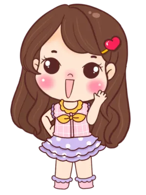 Cute sticker picture emoji cartoon cute girl PNG, girl, expression, cute PNG, illustration ,many rea