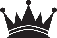 Regal Excellence Vector Icon in Black Crowning Achievement Black Crown Emblem