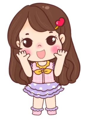Cute sticker picture emoji cartoon cute girl PNG, girl, expression, cute PNG, illustration ,many rea