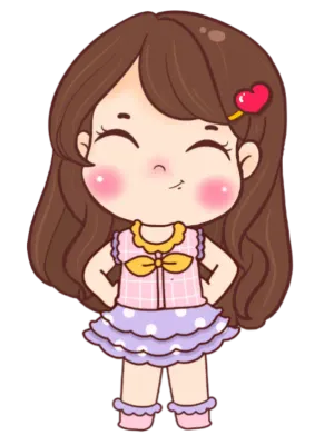 Cute sticker picture emoji cartoon cute girl PNG, girl, expression, cute PNG, illustration ,many rea