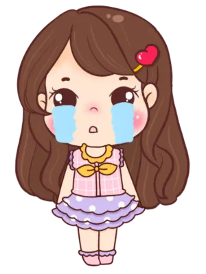 Cute sticker picture emoji cartoon cute girl PNG, girl, expression, cute PNG, illustration ,many rea