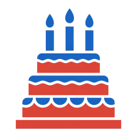 BirthdayCake 15 -Glyph Two Color