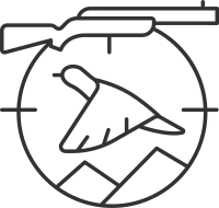 Upland hunting linear icon
