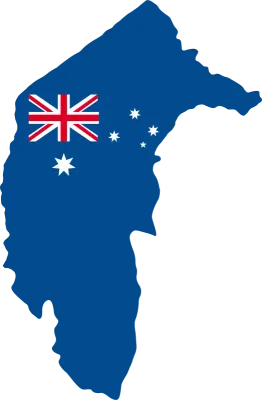 Australia day  map and flag icon 06