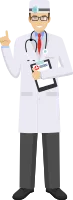 Young Practitioner Emergency Doctor Man Character Icon in Flat Style