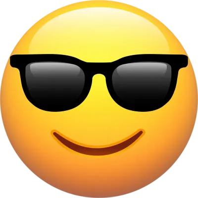 3D 스마일이모티콘_선글라스_미소