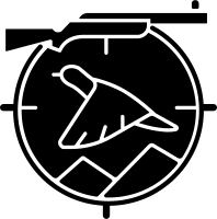 Upland hunting black glyph icon