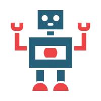 Robot Glyph Two Color