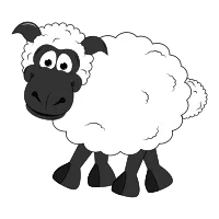 cute sheep animal cartoon