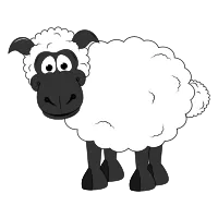 cute sheep animal cartoon