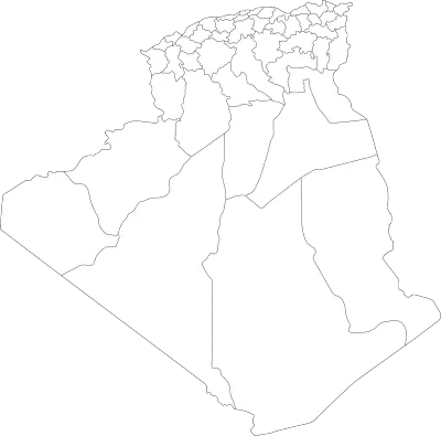 Algeria map. Map of Algeria