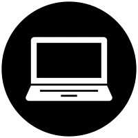 Laptop Glyph Circle Inverted