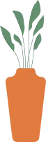 Natural plants in vase