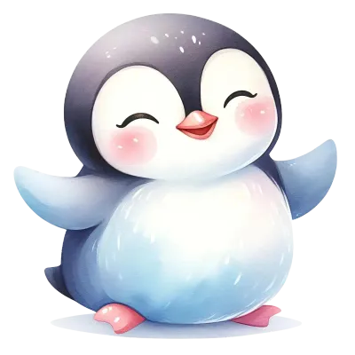 penguin is happy
