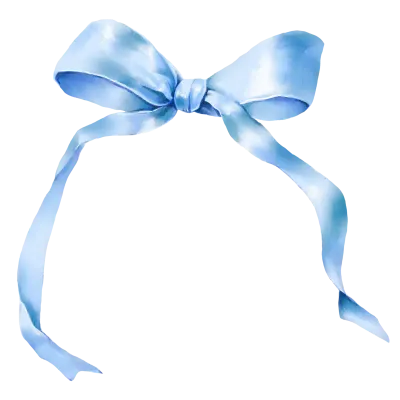 Ribbon blue Bow