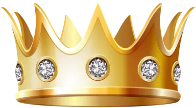 Gold Crown with Diamonds PNG