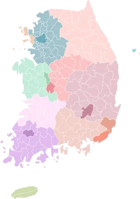 남한지도