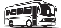 MetroMotion Artistic Bus Icon Craft Busify Vectorized Iconic Bus Logos