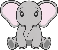 Baby Elephant Illustration