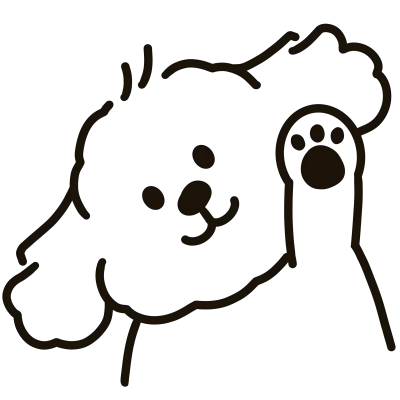인사하는 강아지