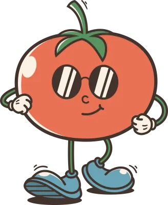 Traditional Tomato Cartoon Illustration with Varied Poses and Expressions