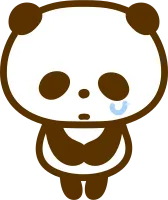 Panda bowing and apologizing