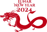 Year of the Dragon 2024, Zodiac Animals Sign.