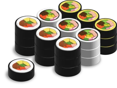 3D일러스트 한식 분식 김밥 모둠 맛있는 한국 음식 김 밥 계란