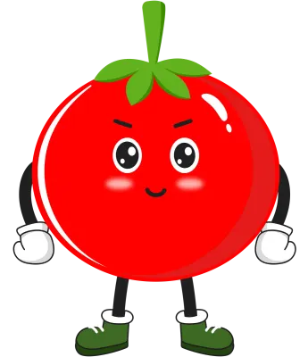 cute tomato cartoon character