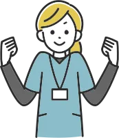 A woman on the medical staff getting into the spirit with her guts.