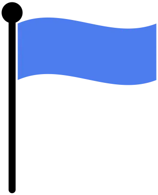 Text frames and icons of flags fluttering in the wind.