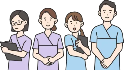 네 명의 간호사 일러스트