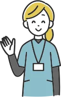 Smiling medical staff woman