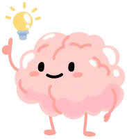 Brain idea with lightbulb