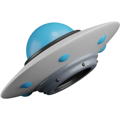 Alien Spaceship 3D Icon