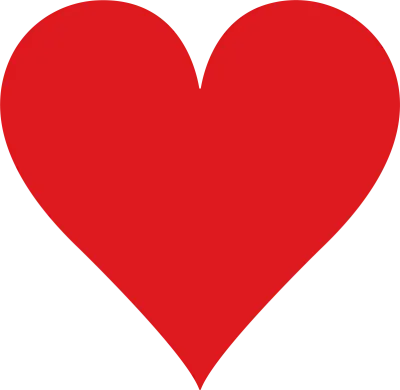 symbol of Four cards suits, hearts