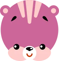 Happy Cute Little Badger Cipmunk Avatar Face Head Icon in Cartoon Style