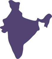 Map of India. Country map silhouette vector illustration