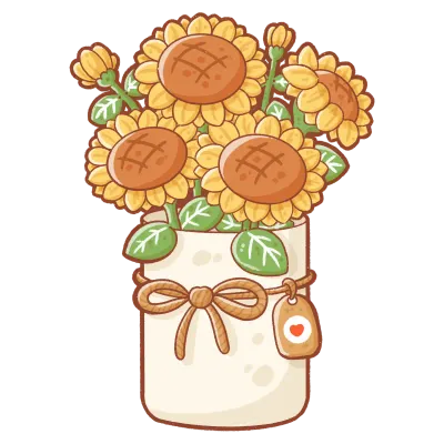 Sunflowers in vest