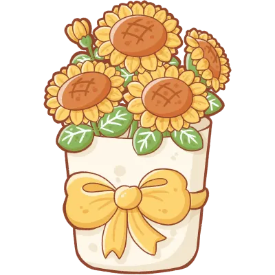 Sunflowers in vest