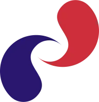 Red and Blue Taeguk Freehand Shape