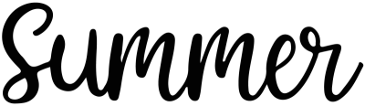 Simple handwritten, one-pointed stylish letters in English SUMMER