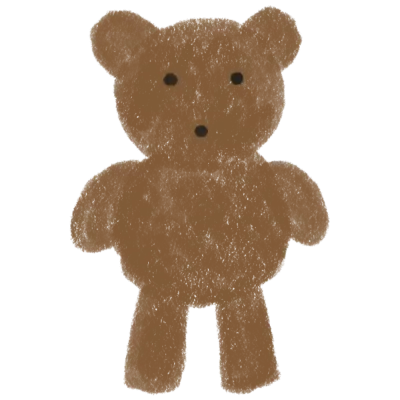 색연필 그림 작은 아기 곰