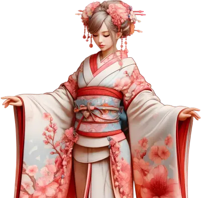 3D girl in Kimono